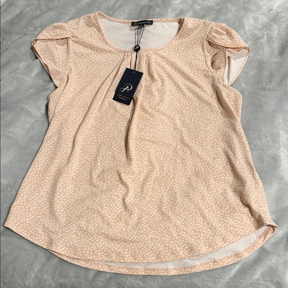 Adrianna Papell Dotted Blouse
